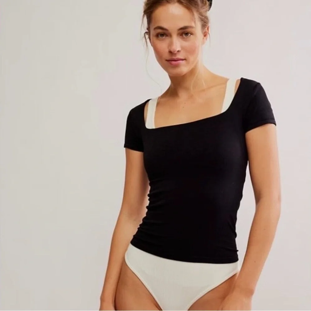 Free People Clean Lines Sunfade Baby Tee